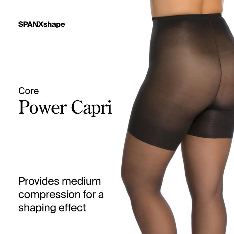 SPANX shape Original Footless Sheers - Body-Shaping Footless Pantyhose for Core Control - Adjustable Length - Black - Size C - Image 2